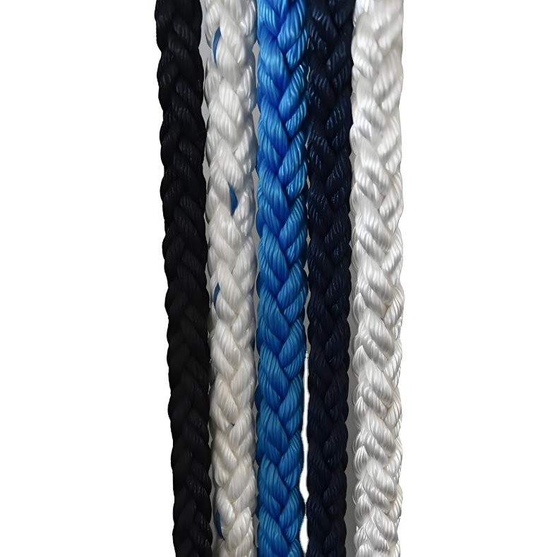 Factory Price Boat Accessories 8 Strands 12 Strands Braided Ship Mooring Rope Nylon Anchor Rope For Marine Mooring Tail